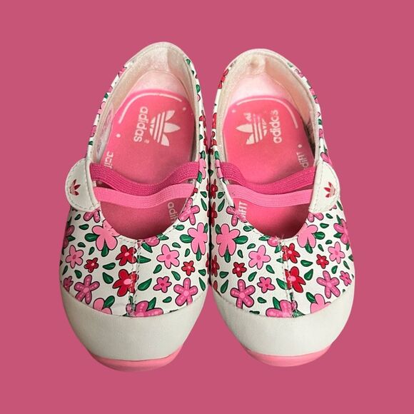 Adidas Toddler Floral Blossom Mary Jane Slip On Shoes Size 6 - Picture 2 of 8
